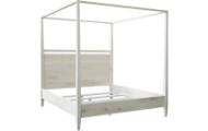 Picture of WASHED OAK MODERN 4-POSTER BED, EAST. KING