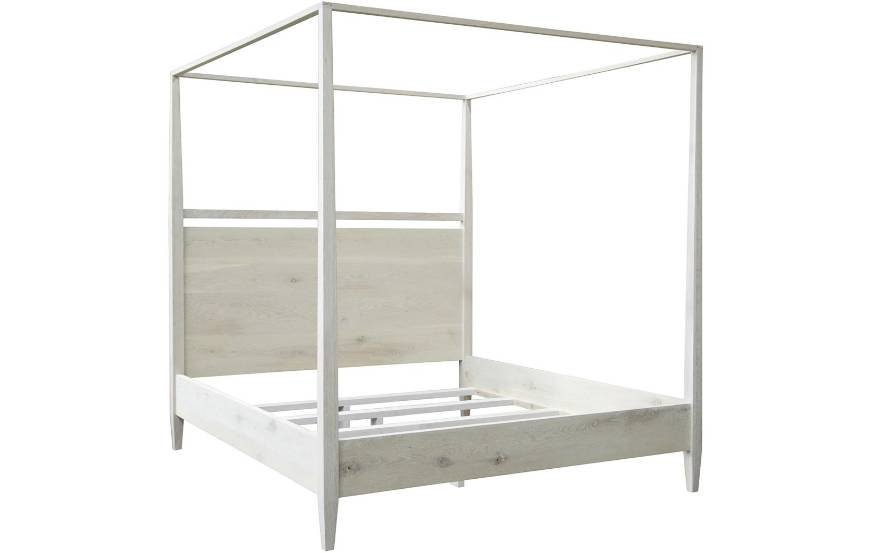 Picture of WASHED OAK MODERN 4-POSTER BED, EAST. KING