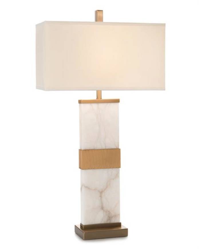 Picture of ALABASTER COLUMN TABLE LAMP
