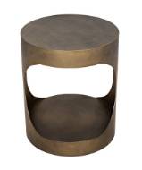 Picture of ECLIPSE ROUND SIDE TABLE, METAL WITH AGED BRASS FINISH