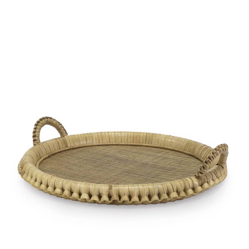 Picture of KENIS BRAIDED ROUND TRAY, NATURAL